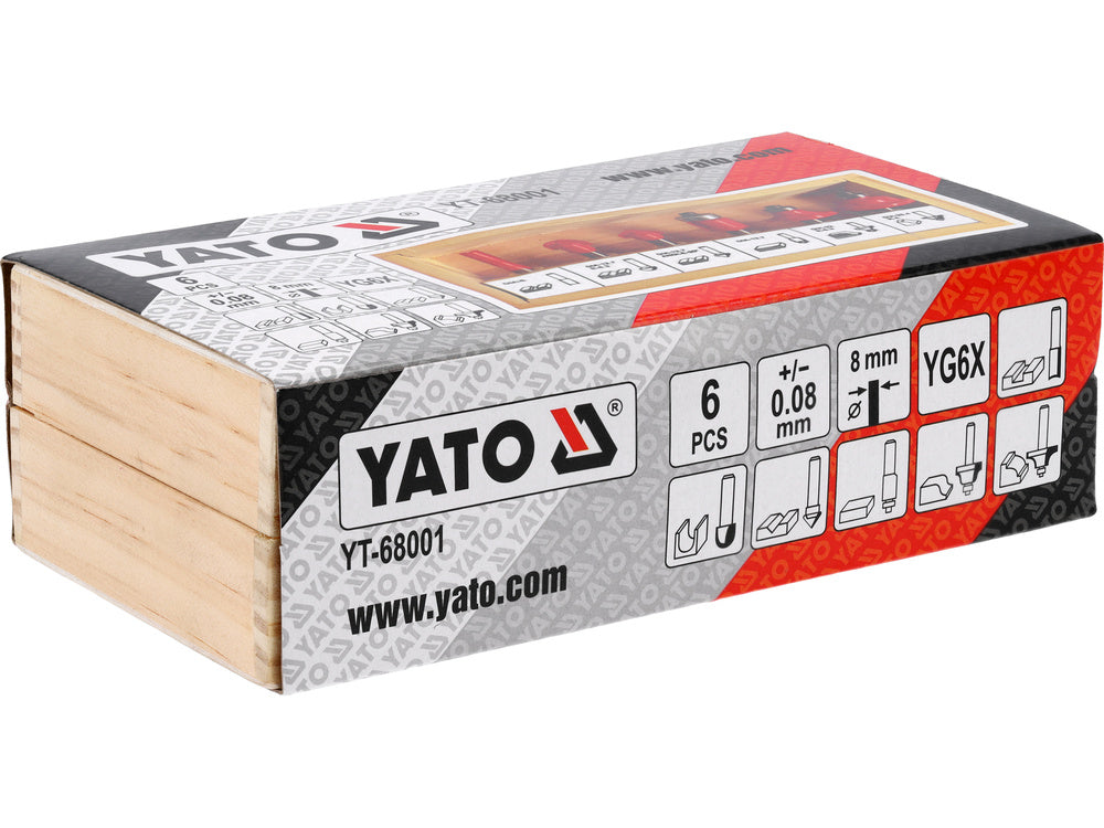 Frezų medžiui rinkinys | Ø 8 mm | 6 vnt. (YT-68001)
