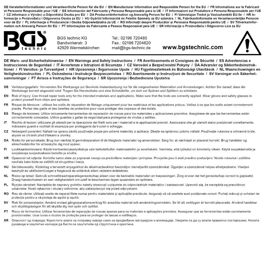 Sriegio remonto rinkinys | M24 x 2.0 | 7 vnt. (9438)