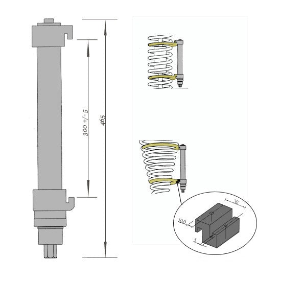 Amortizatorių spyruoklių suspaudėjai | "McPherson" pakabai (SK078)