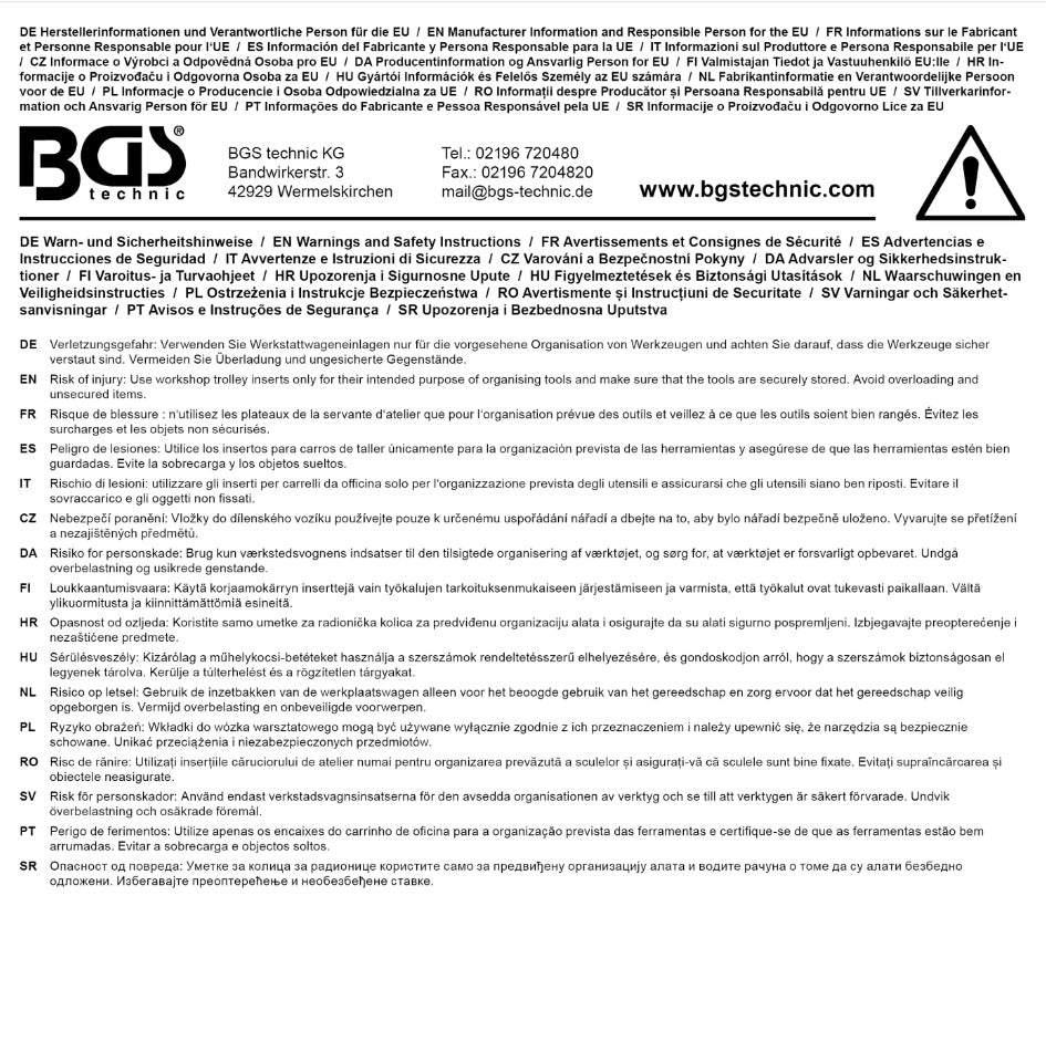 Įrankių dėklas 3/3, tuščias | nuo BGS 4036 (4036-1)