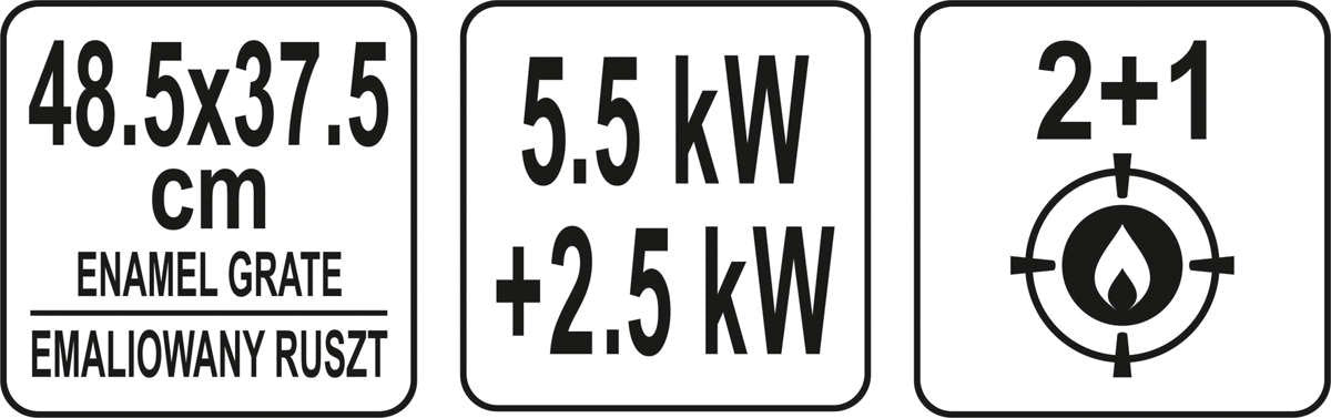 Lauko kepsninė / grilis | 2+1 | dujos | 8 kW (99645)