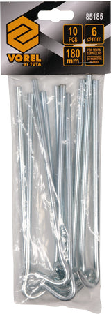 Metaliniai smeigtukai / kabliukai tento tvirtinimui | 180 mm | 10 vnt. (85185)