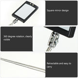 Teleskopinis kvadratinis veidrodis | 285 - 870 mm | su 2 Led (9302V)