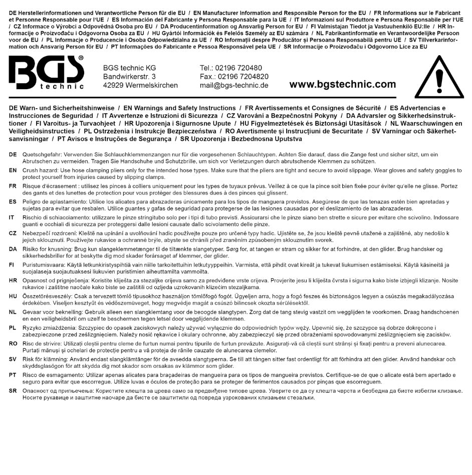 Žarnų sąvaržų replės | 260 mm (8600)