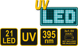 UV фонарь и очки для обнаружения утечек в системе кондиционирования | UV 21 LED