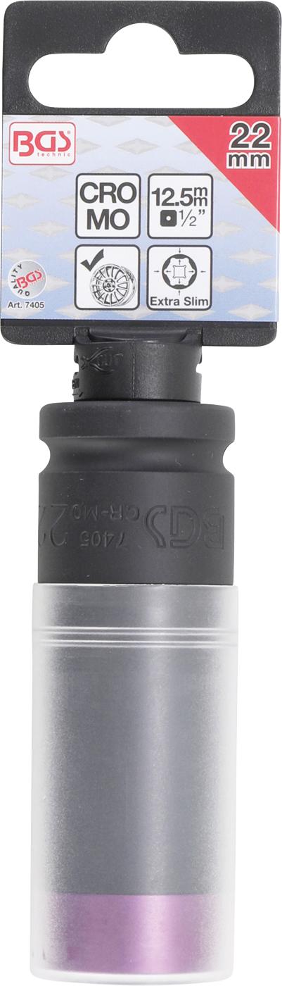 Ударная головка с защитой | особо тонкая | 12,5 mm (1/2") | 22 mm