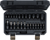 Antgalių ir galvučių rinkinys |  6.3 mm (1/4"), 10 mm (3/8"), 12.5 mm (1/2") Drive | E-Star / T-Star (for Torx) | 25 vnt (20124)