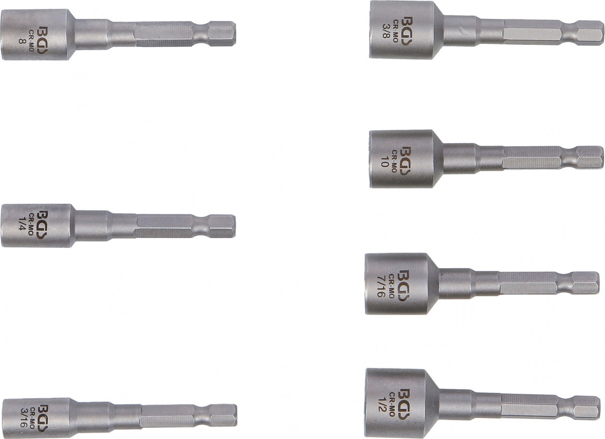 Spec. galvučių rinkinys / sraigtiniai ištraukikliai | 6,3 mm (1/4") | 7 vnt (74562)