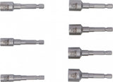 Spec. galvučių rinkinys / sraigtiniai ištraukikliai | 6,3 mm (1/4") | 7 vnt (74562)