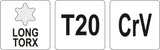 L tipo raktas | ilgas tipas | T-Star (Torx) T20 (YT-05496)