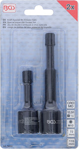 Specialus smūginių antgalių rinkinys | 12,5 mm (1/2") | Spline (XZN) M12 | VAG | 2 vnt. (74590)