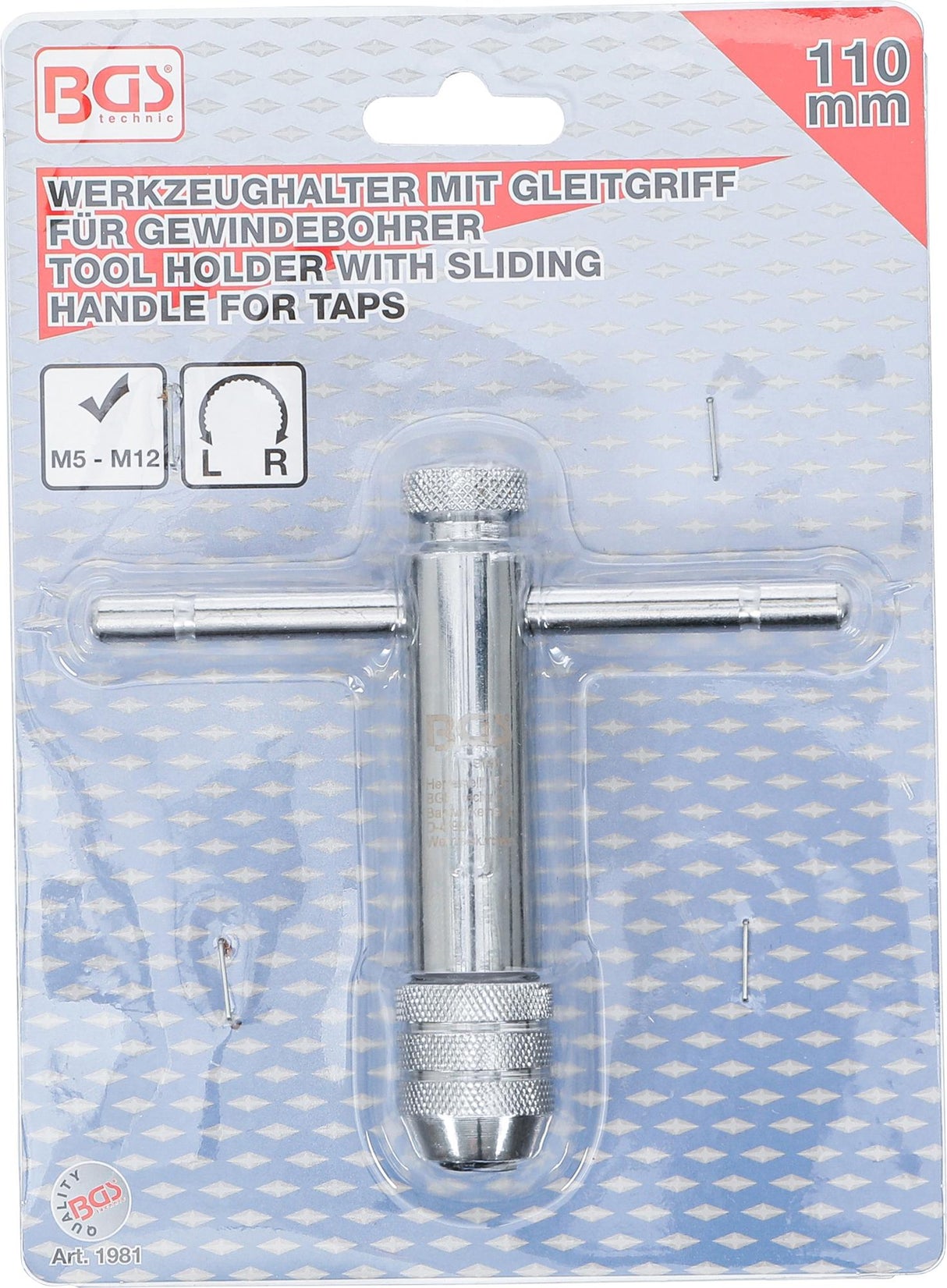 Sriegiklio laikiklis T-formos terkšlinis | M5 - M12 | 110 mm (1981)
