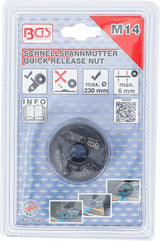 Greito fiksavimo veržlė | kampiniam šlifuokliui | M14 (9549)