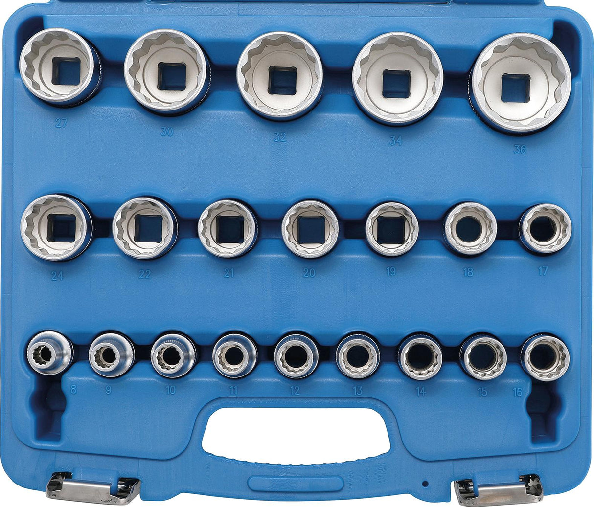 Galvučių rinkinys, 12 kampų | 12,5 mm (1/2") | 8 - 36 mm | 21 vnt. (2267)