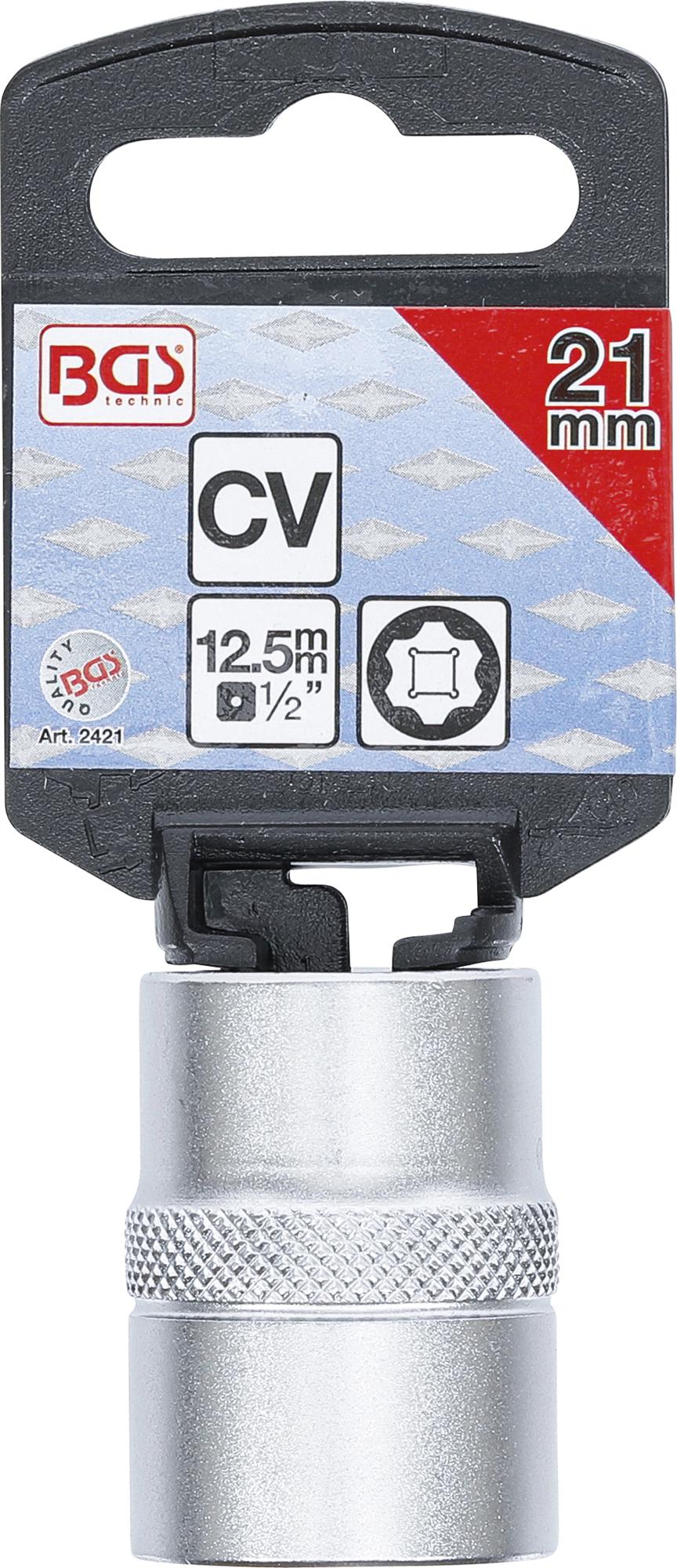 Galvutė šešiakampė | Super Lock | 12.5 mm (1/2") | 21 mm (2421)
