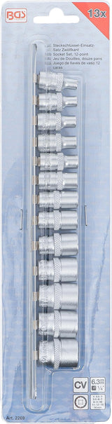 Набор головок, двенадцатигранные | 6.3 mm (1/4") | 4 - 14 mm | 13 шт.