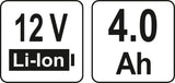 Аккумулятор | LI-ION / 12 V 4,0 AH