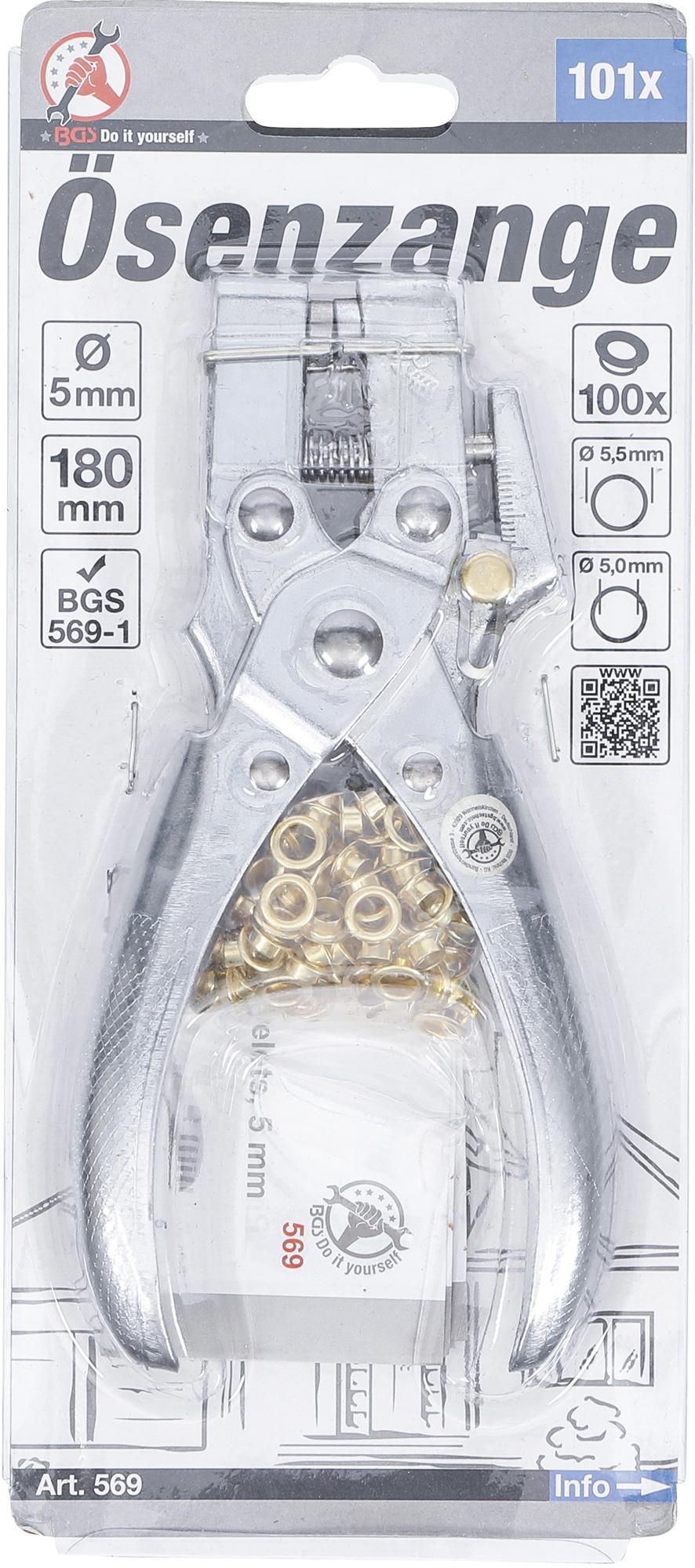 Kniedijimo replės | 100 apskritų kilpų | 5 mm | 180 mm (569)