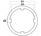 Galvutė su vidiniais dantukais | 23.5 mm | KM1 (8266-2)