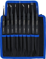 Nerūdijančio plieno pincetų rinkinys | 9 vnt. (74413)