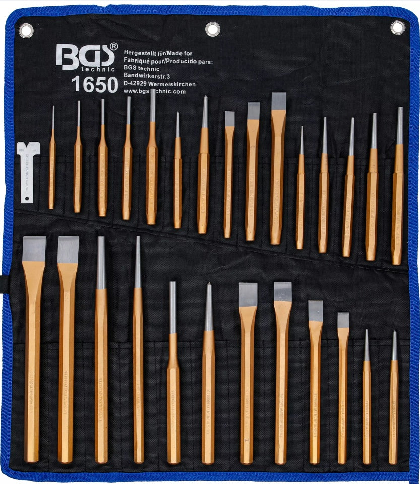 Kaltų / išmušėjų / žymeklių rinkinys | 28 vnt. (1650)