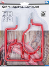 Sienų ir lubų varžtinių kabliukų asortimentas | 8 vnt. (88308)