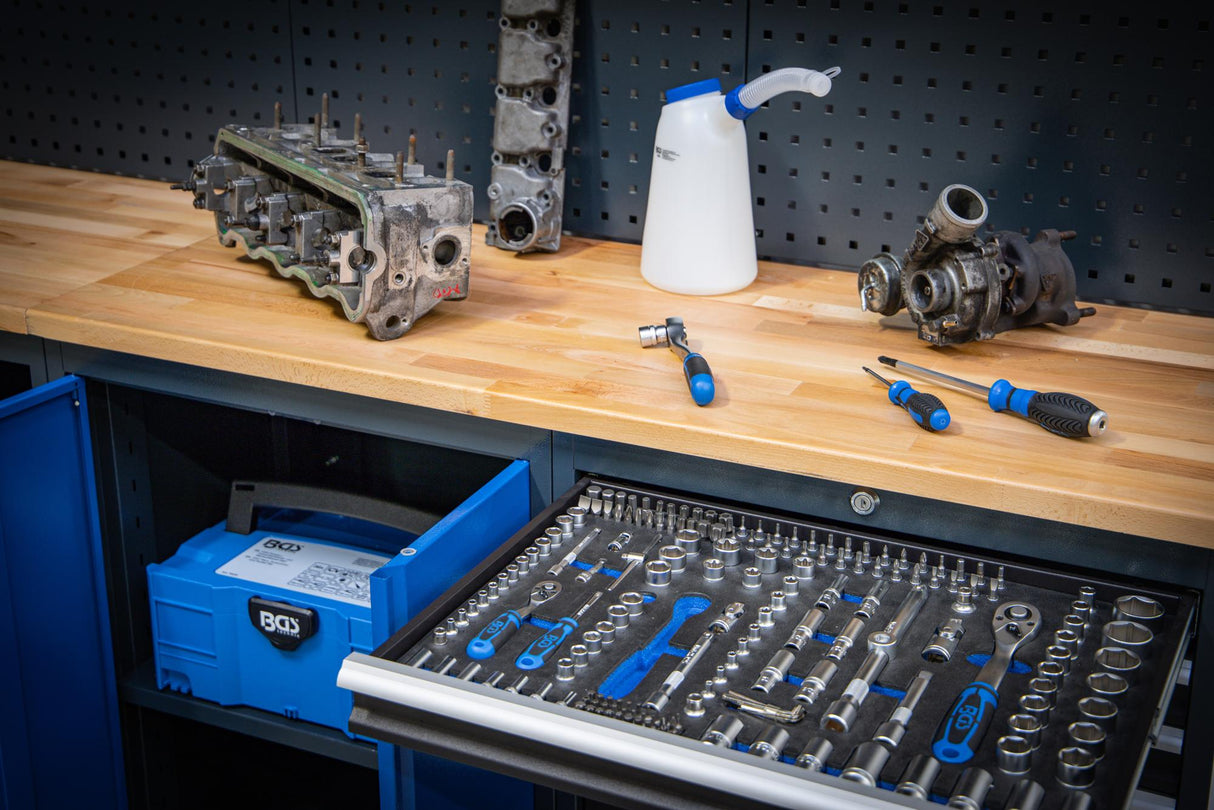 Įrankių saugojimo sistemos derinys | Compact Kit | Medinis stalviršis | 6 Komponentai (80130)