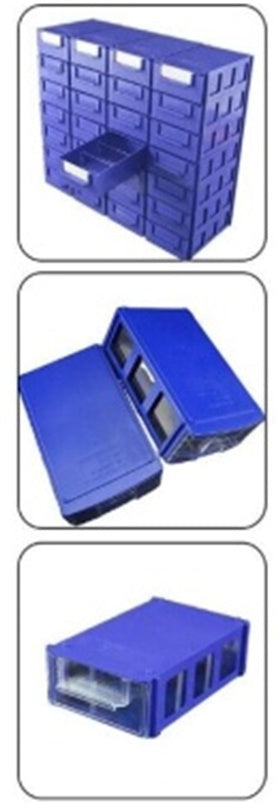 Sukraunama plastikinių techninės įrangos dalių laikymo dėžutė | 14.5x9.5x5 cm (SPB145)