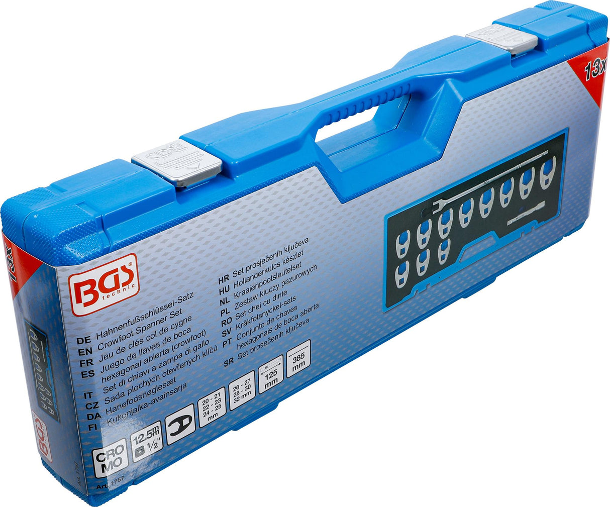 Šoninių raktų rinkinys | 12,5 mm (1/2") | 20 - 32 mm | 13 vnt. (1757)
