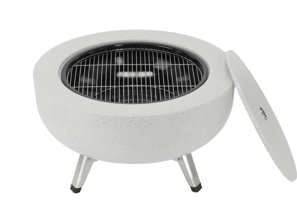 Plieninis židinys su grotelėmis | 3 viename | 43,5 cm (99718)