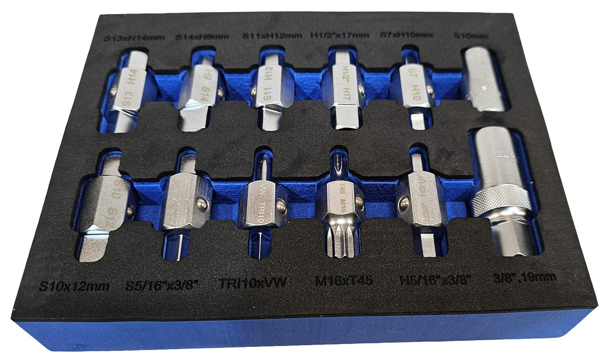 Alyvos išleidimo antgalių komplektas | 12,5 mm (1/2") | 12 vnt. (SK12M)