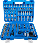SOCKET SET | 6.3 MM (1/4") / 12.5 MM (1/2") DRIVE | 150 PCS. (74518)