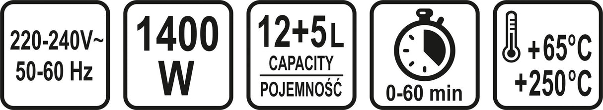 Halogeninė konvekcinė orkaitė | balta | 17 L (67640)