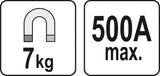 Magnetinis įžeminimas / masės gnybtas | 7 kg | 500A (YT-08625)