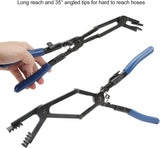 Replės įvairaus tipo žarnų sąvaržoms | dvigubas šarnyras / lenktos | 0 - 50 mm | 430 mm (SK2517)