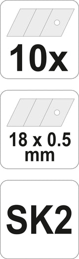 Ломаемые лезвия для ножей | SK2 сталь | 18 mm | 10 шт.