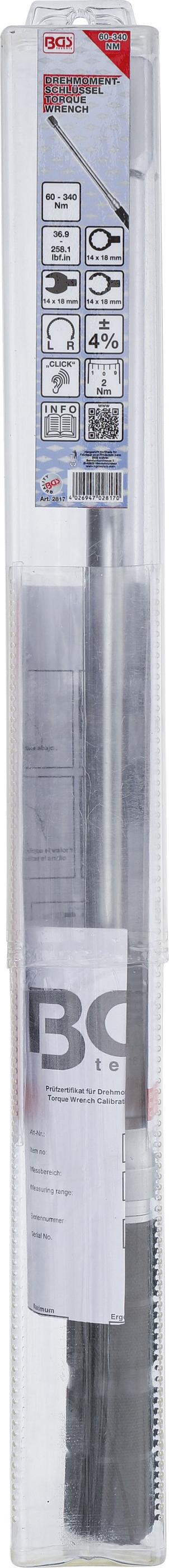 Dinamometras | 14 x 18 mm įstatomiems įrankiams | 60 - 340 Nm (2817)