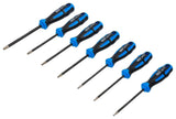 Atsuktuvų rinkinys | antgaliai deimantine danga | T-Star (Torx) T10–T40 | 7 vnt (4970)