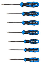 Atsuktuvų rinkinys | antgaliai deimantine danga | T-Star (Torx) T10–T40 | 7 vnt (4970)
