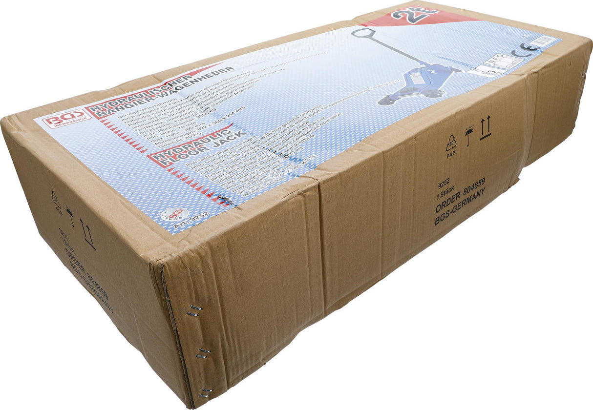 Domkratas su ratukais | hidraulinis | labai žemas | 2 t. (9252)