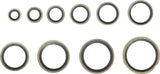 Sandarinimo žiedų asortimentas | metalas | su guminiu sandarikliu | 150 vnt. (9306)