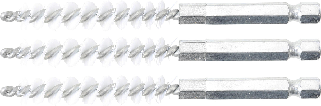 Nailono šepečiai vamzdeliams | 8 mm | 6,3 mm (1/4") | 3 vnt. (3078-8-N)