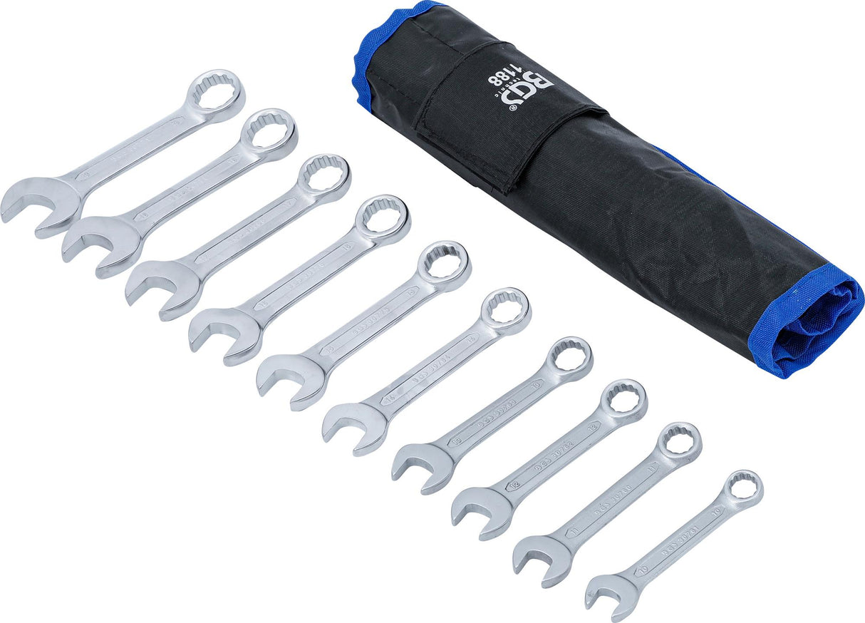 Kombinuotų raktų rinkinys | labai trumpi | 10 - 19 mm | 10 vnt. (1188)