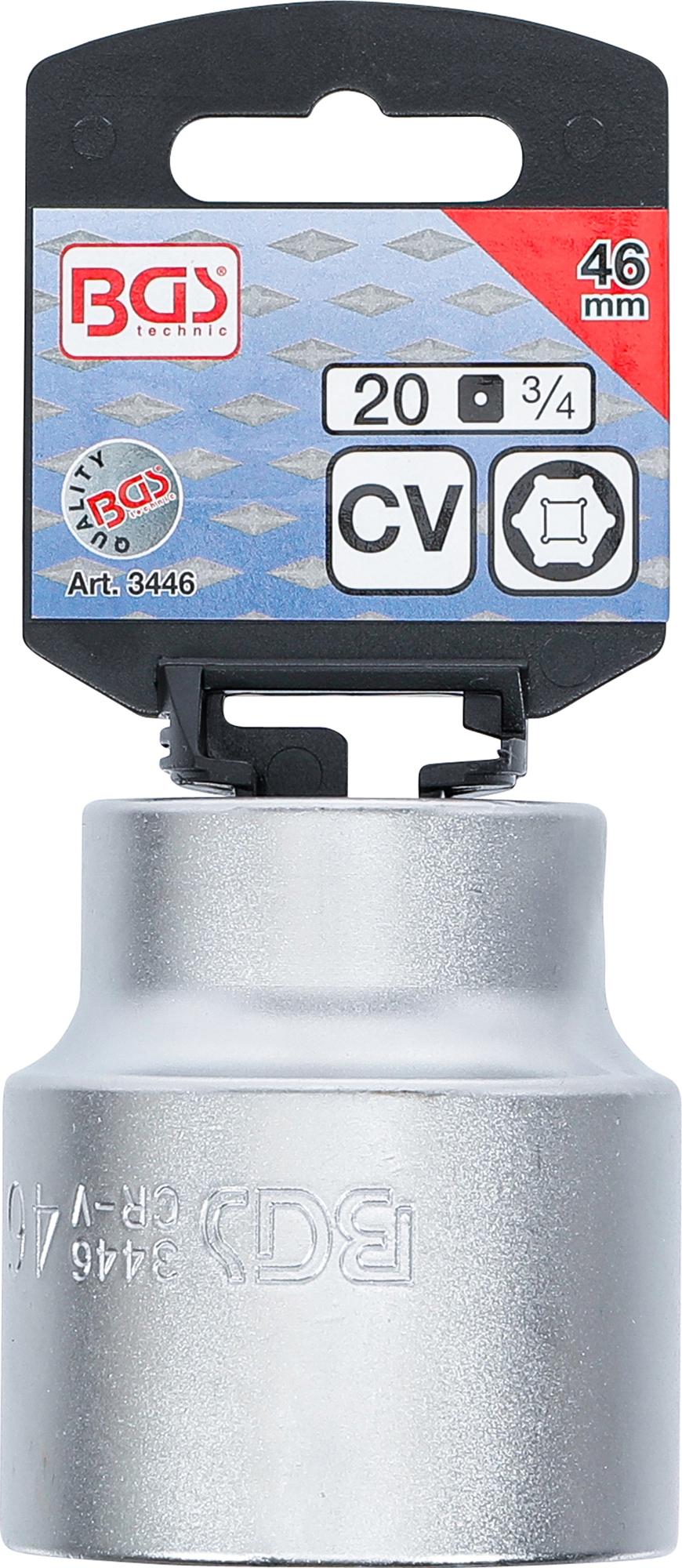 Galvutė 6-kampė | 20 mm (3/4") | 46 mm (3446)