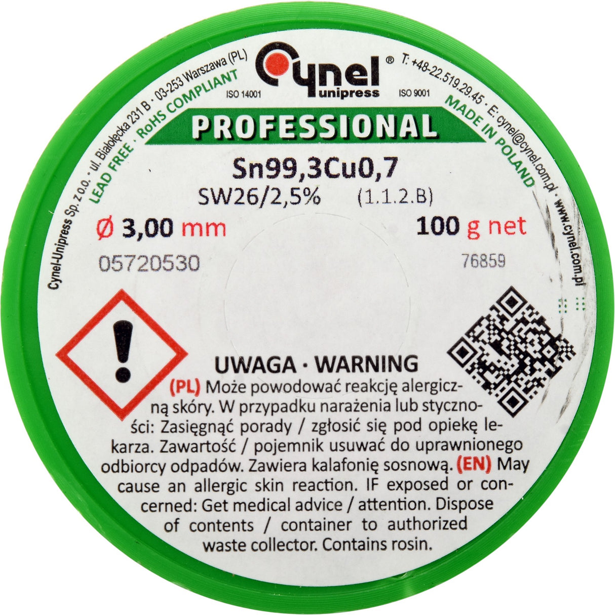 Lydmetalis be švino | Ø 3.0 mm | 100g (76859)