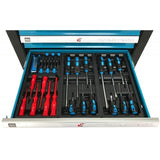 Įrankių spintelė ant ratukų | su įrankiais | 7 stalčiai (H7005)