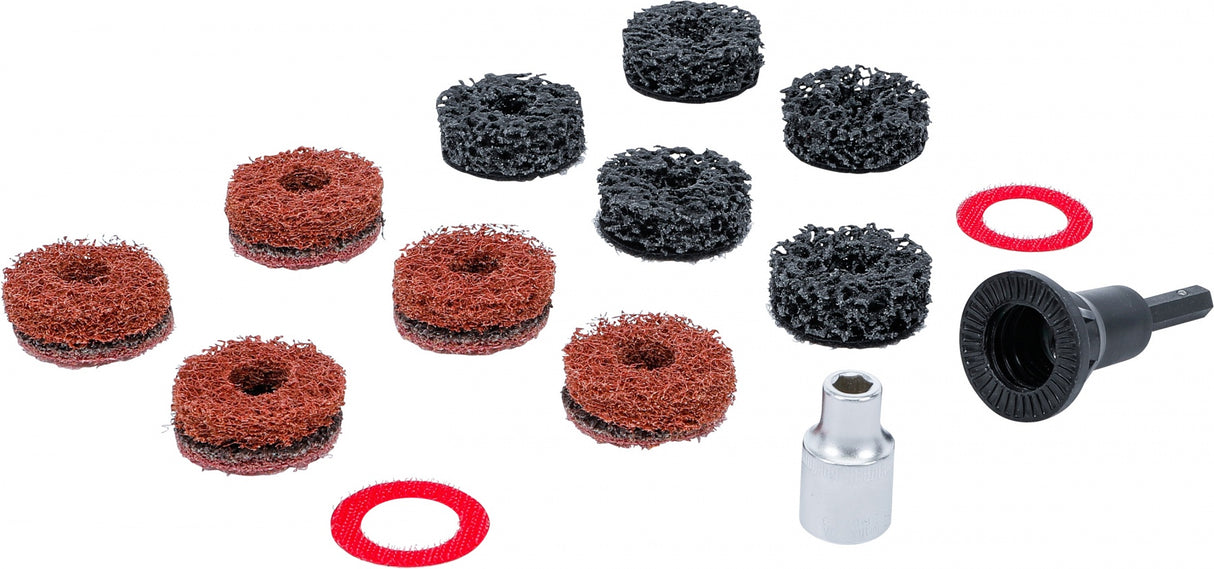 Ratų stebulės šlifavimo rinkinys | varžtams ir veržlėms | 14 vnt. (9736)