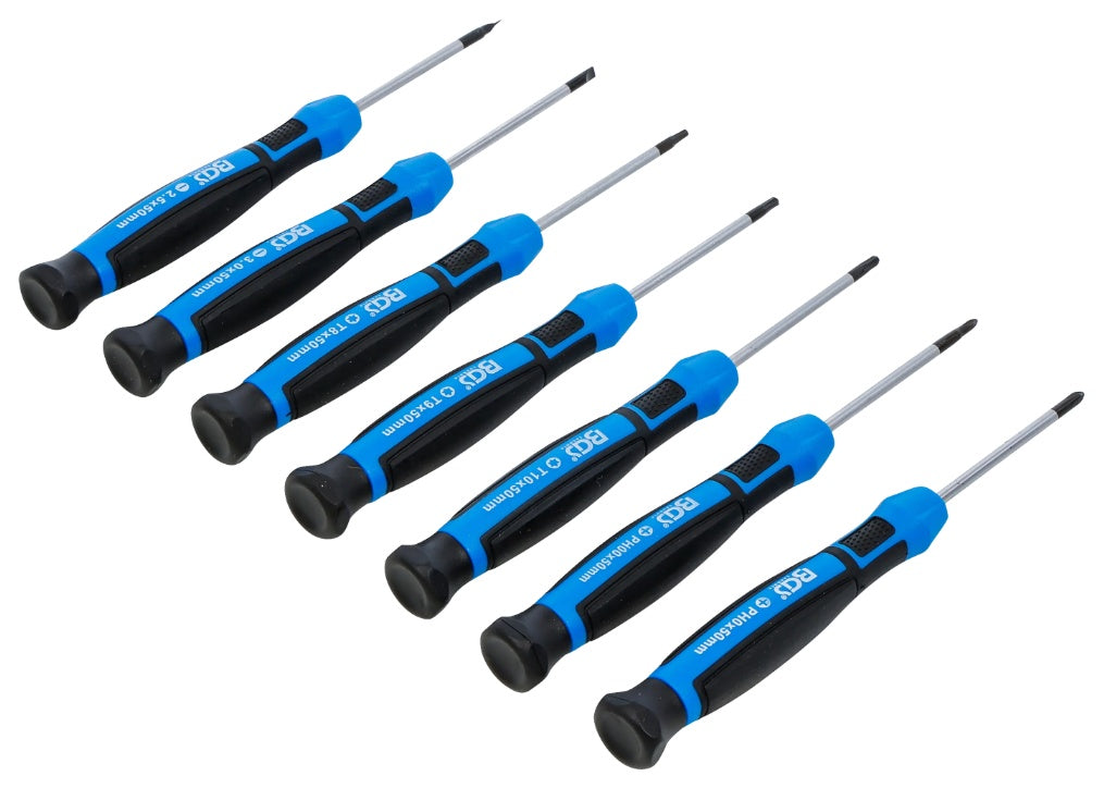 Tiksliųjų atsuktuvų rinkinys | PH00 - PH0 / slot SL 2.5 - 3.0 mm / T8 - T9 - T10 | 7 vnt  (4881)
