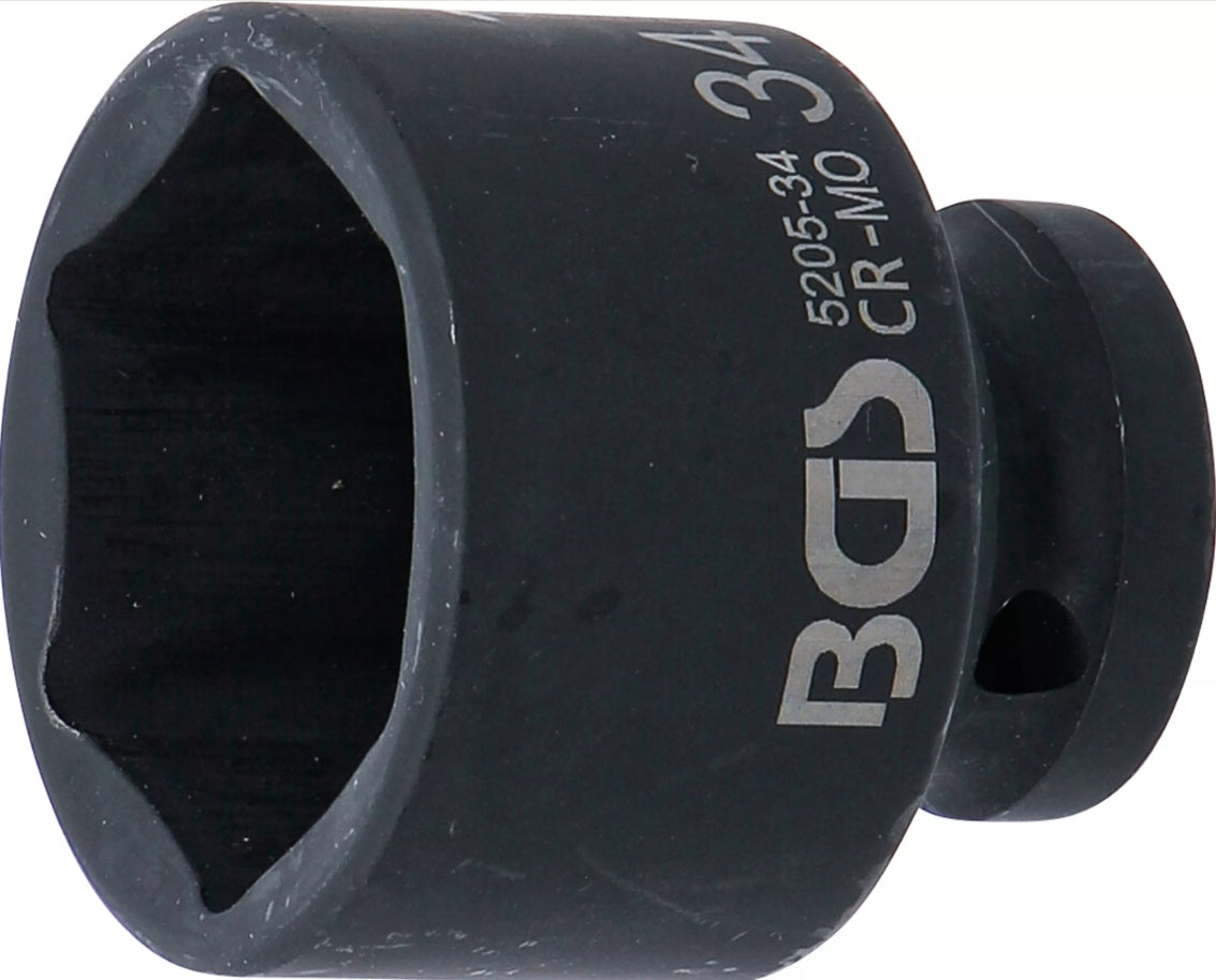 Galvutė smūginė šešiakampė | 12,5 mm (1/2") | 34 mm (5205-34)