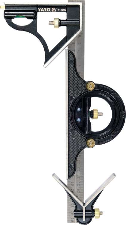 Daugiafunkcinis kampainis su gulsčiuku ir centravimo kampu | 300 mm (YT-70772)